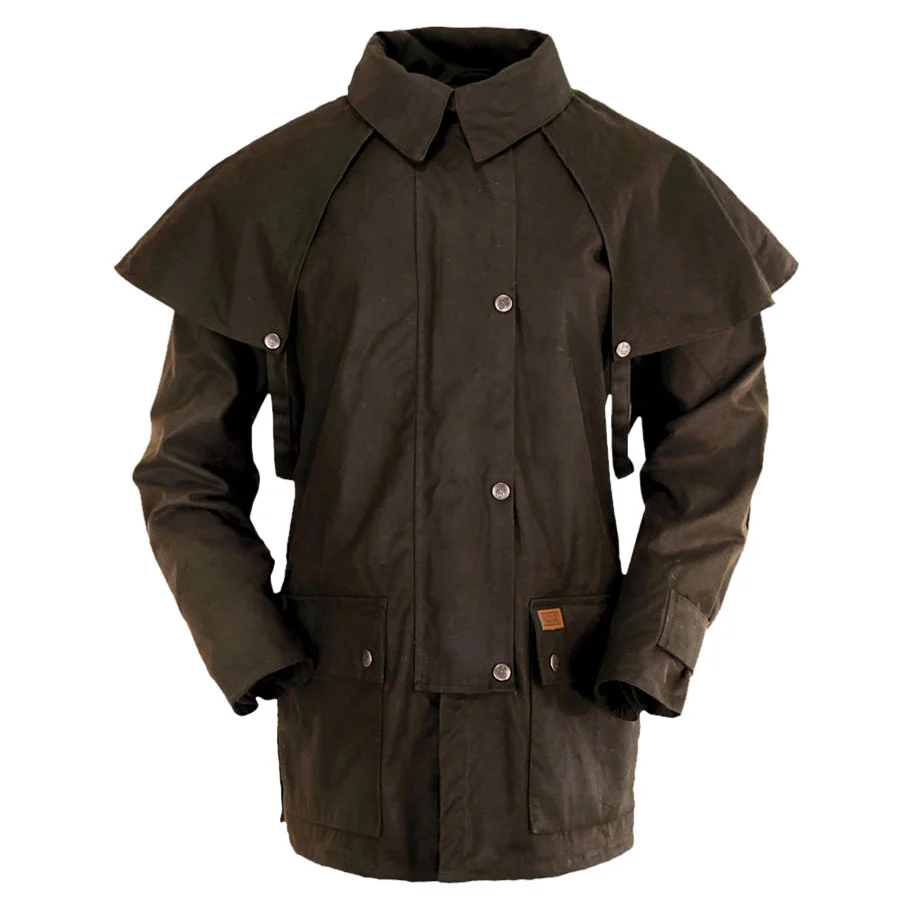Outback Trading Co. Bush Ranger 3/4 Length Oilskin Jacket - Image 3