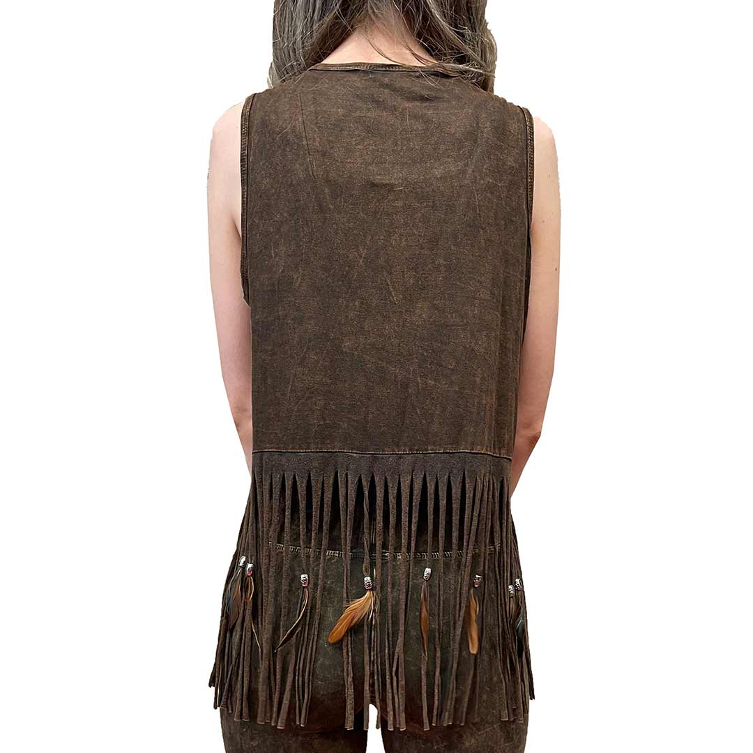 Pat Dahnke Women's Distressed Feather Short Vest - Image 4