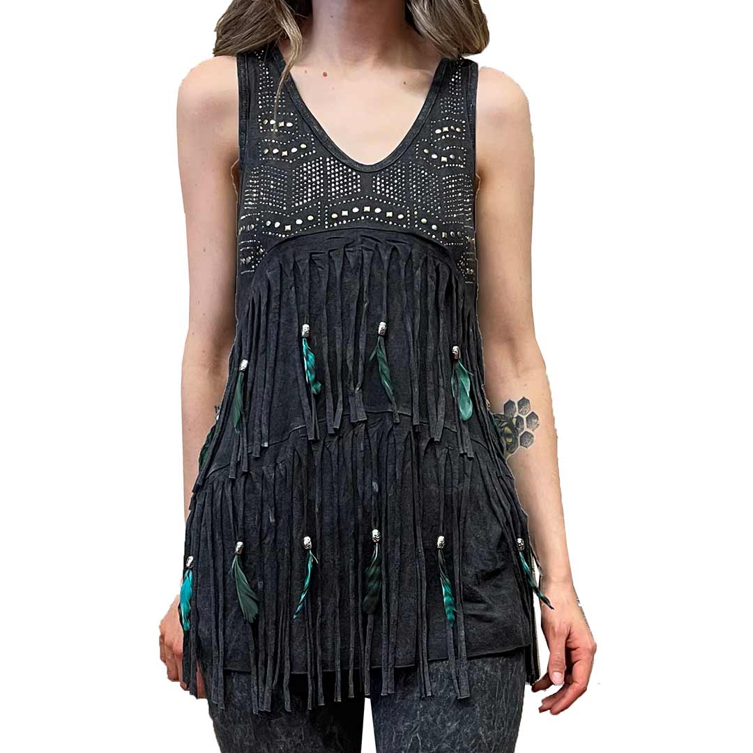 Pat Dahnke Women's Distressed Tiered Tunic Top - Image 3