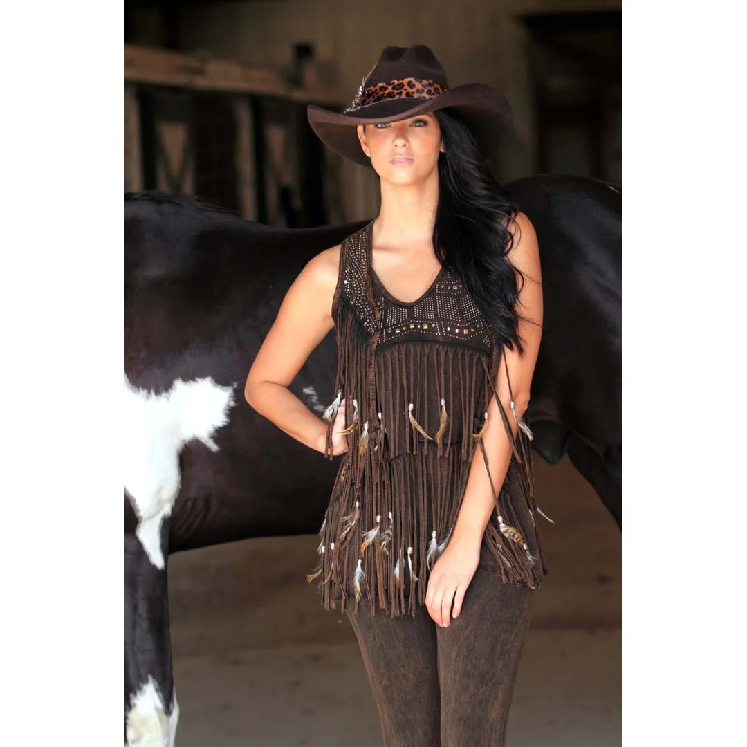 Pat Dahnke Women's Distressed Tiered Tunic Top - Image 5