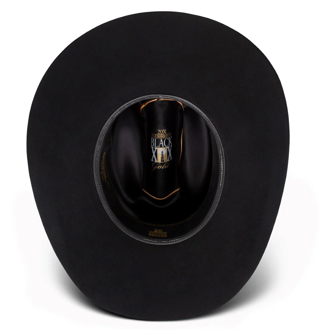 Resistol 20X Black Gold Fur Felt Cowboy Hat - Image 6