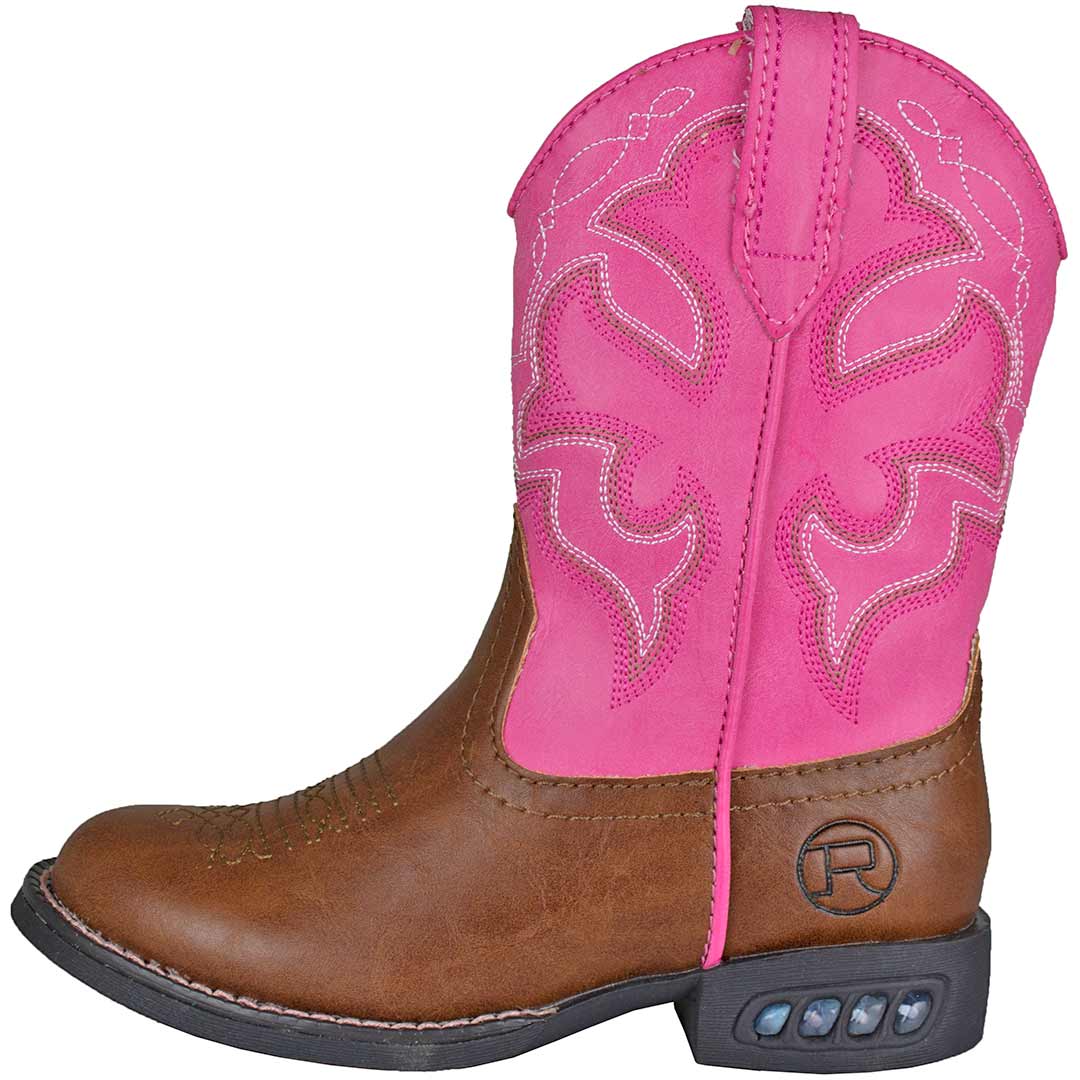 Roper Girls' Lighting Round Toe Light Up Cowgirl Boots - Image 3