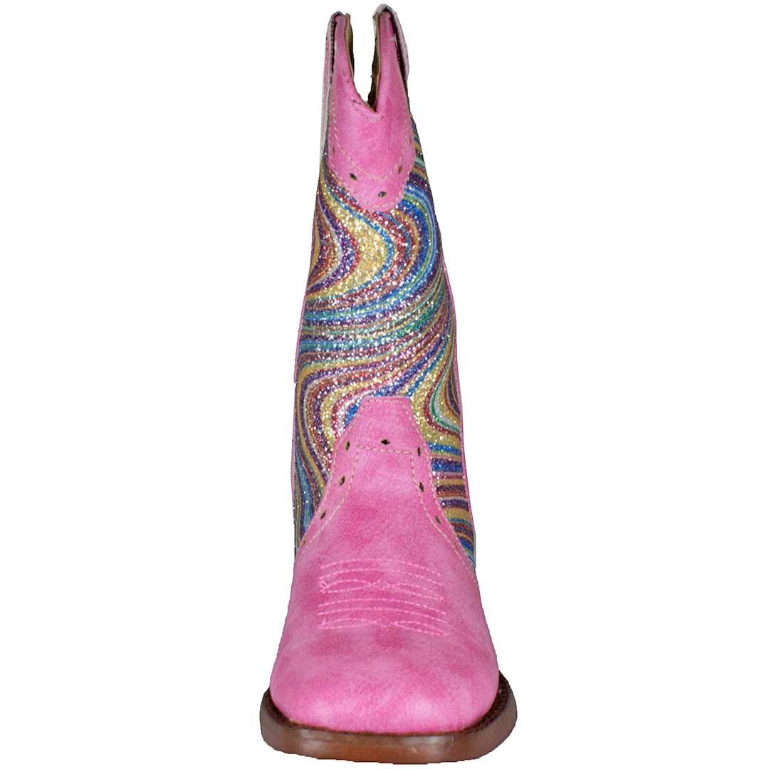 Roper Girls' Swirly Glitter Shaft Cowgirl Boots - Image 4