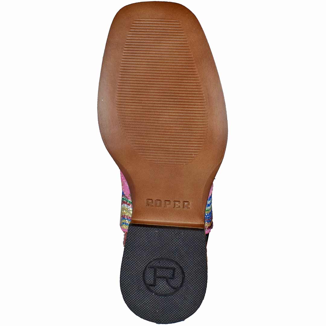 Roper Girls' Swirly Glitter Shaft Cowgirl Boots - Image 7