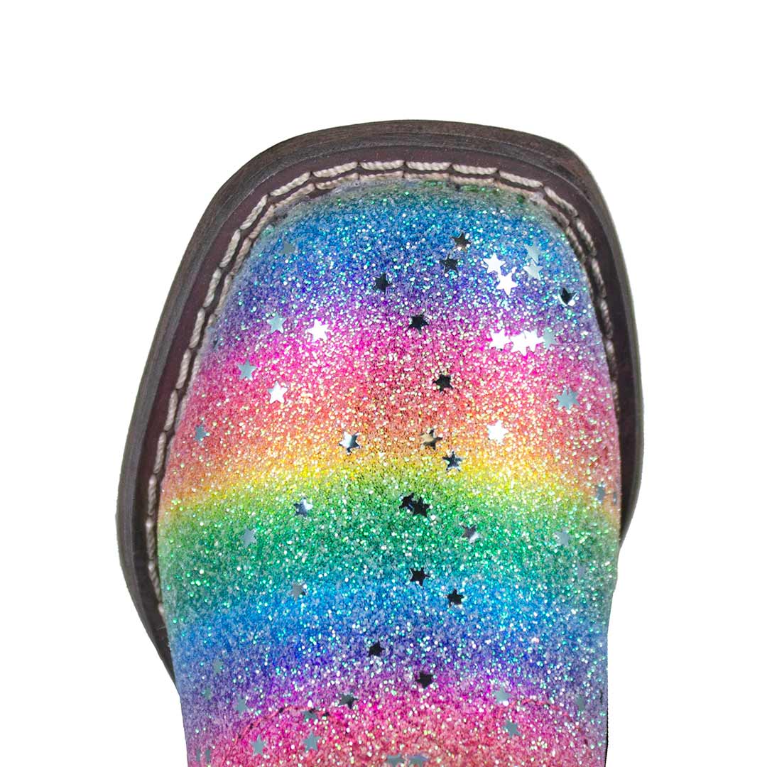 Roper Toddler Girls' Rainbow Glitter Cowgirl Boots - Image 6