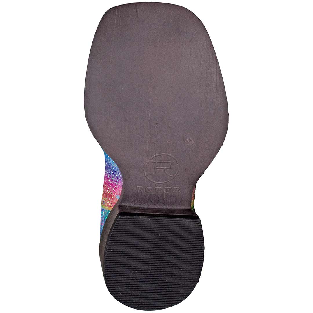 Roper Toddler Girls' Rainbow Glitter Cowgirl Boots - Image 7