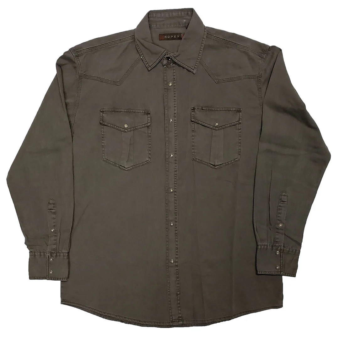 Roper Men's Pigment Long Sleeve Snap Shirt - Image 4