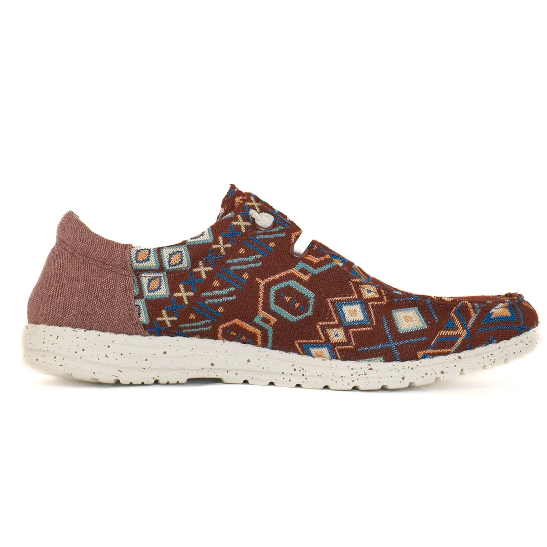 Roper Women's Aztec Print Canvas Slip-On Shoes - Image 3