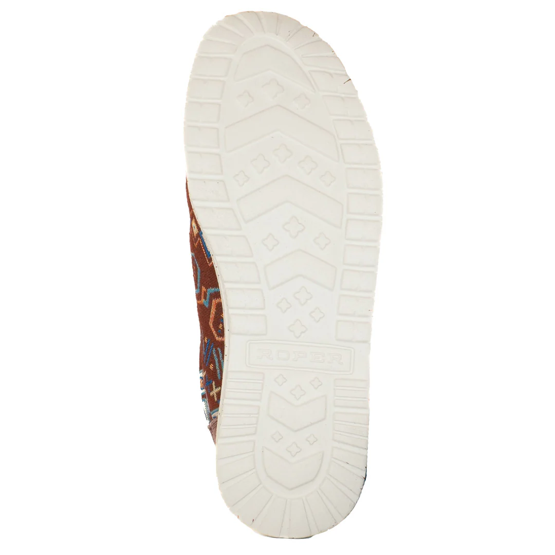 Roper Women's Aztec Print Canvas Slip-On Shoes - Image 7