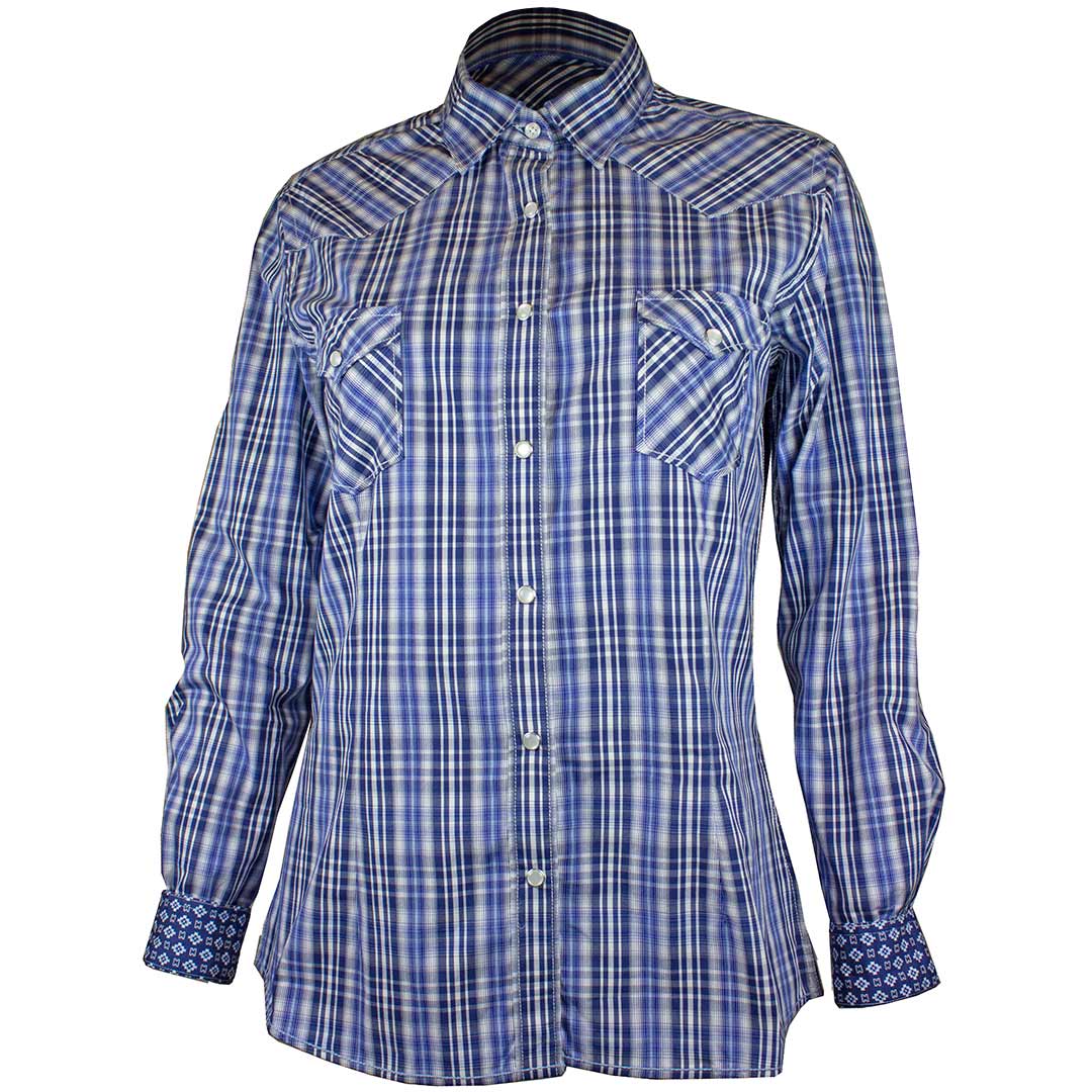 Rough Stock Women's Plaid Stripe Snap Shirt - Image 3