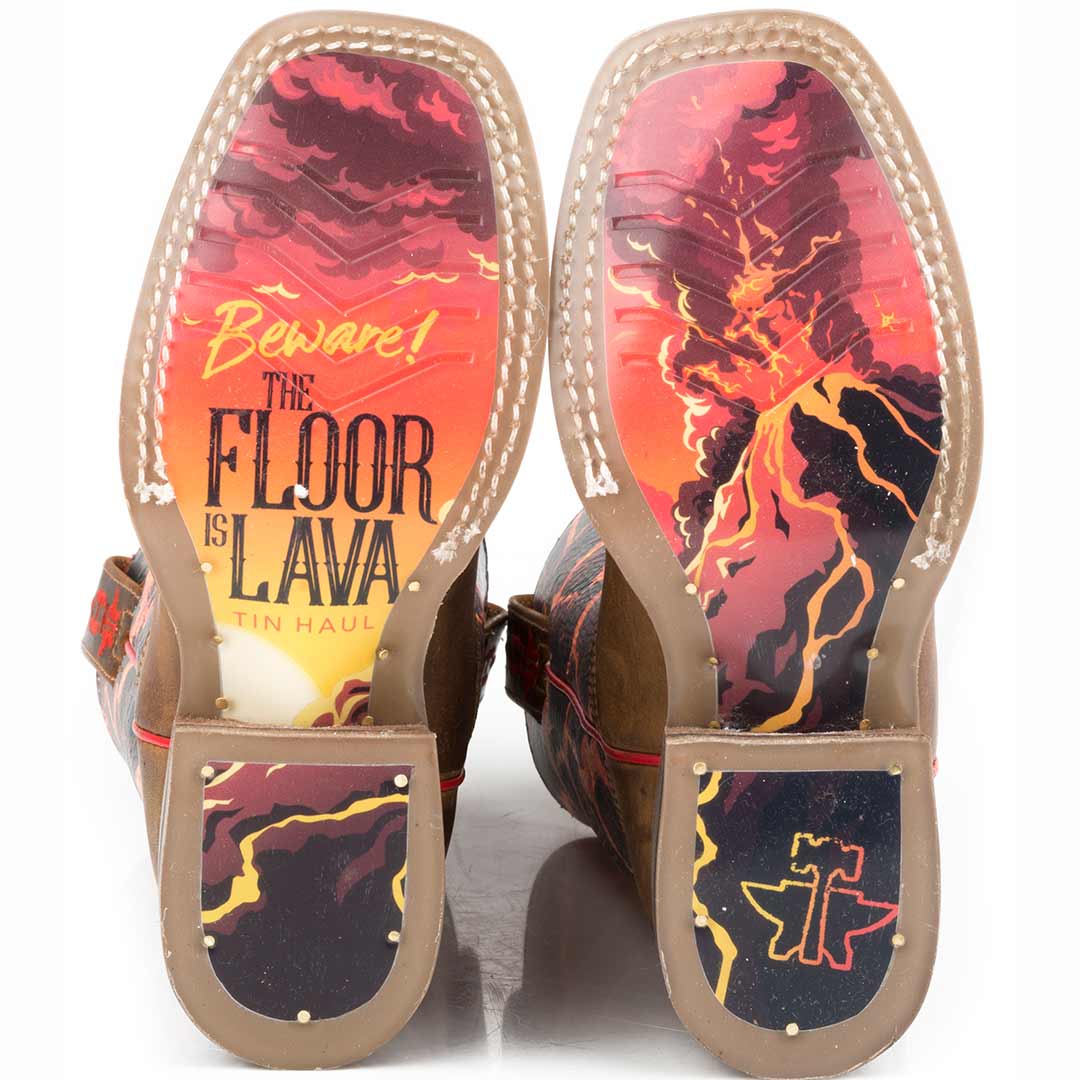 Tin Haul Boys' Beware of Lava Cowboy Boots - Image 4