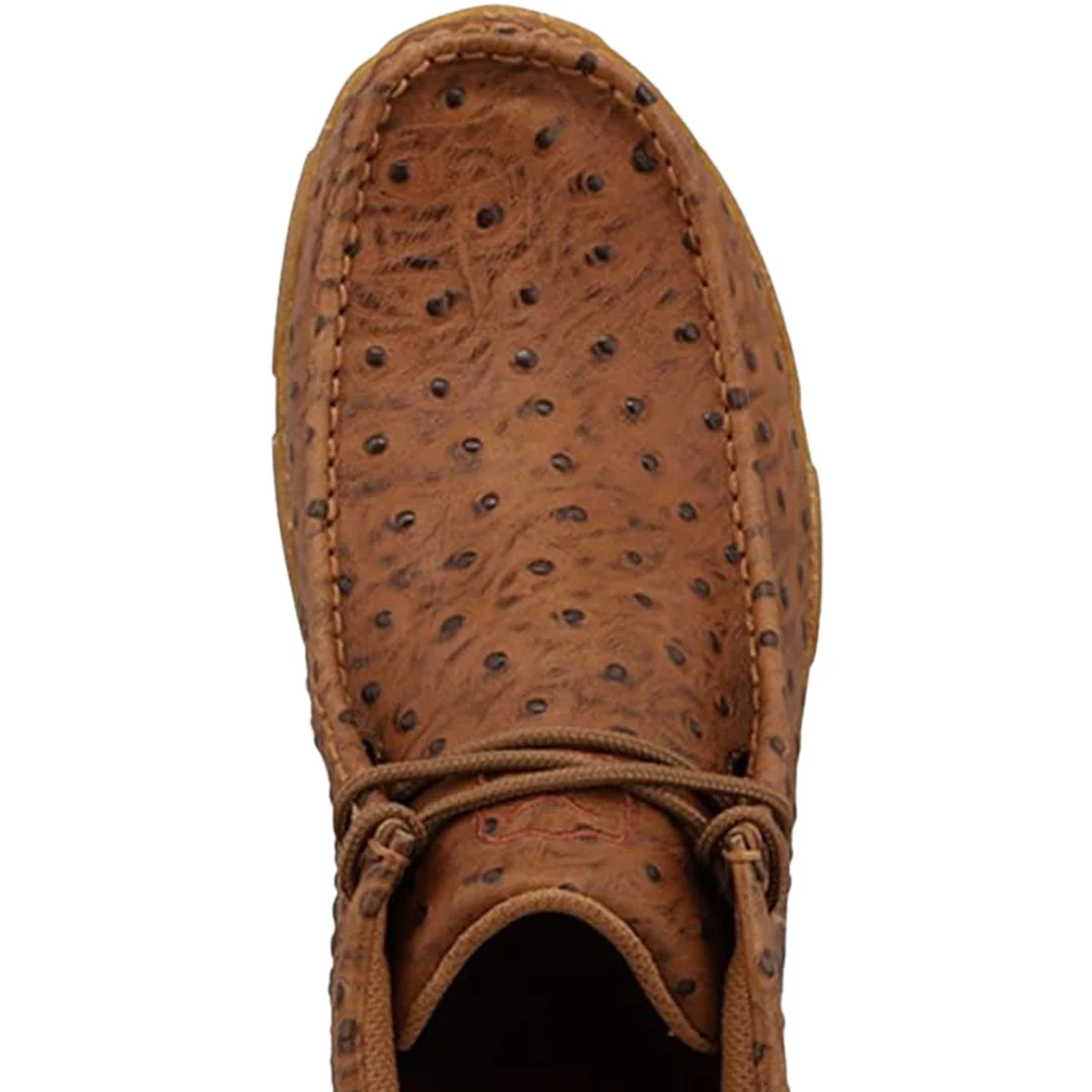 Twisted X Men's Cognac Ostrich Print Chukka Driving Mocs - Image 5