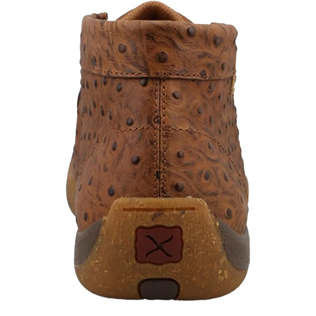 Twisted X Men's Cognac Ostrich Print Chukka Driving Mocs - Image 6